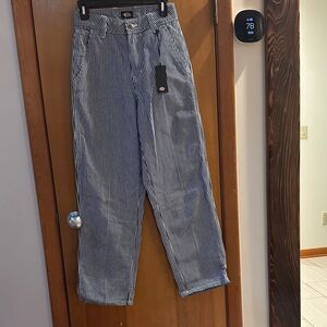 Dickies Navy and White Striped Pants